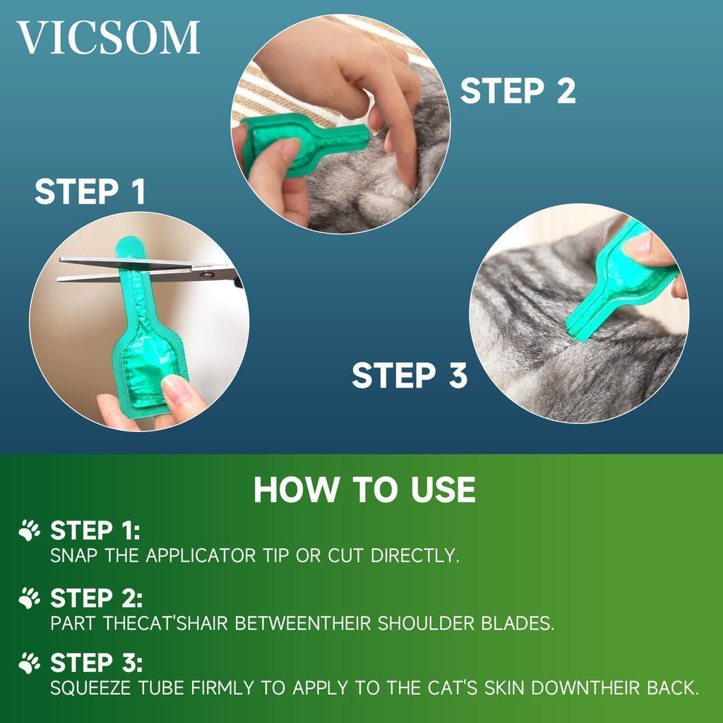 Cat Flea and Tick Treatment, 6 Doses V7557