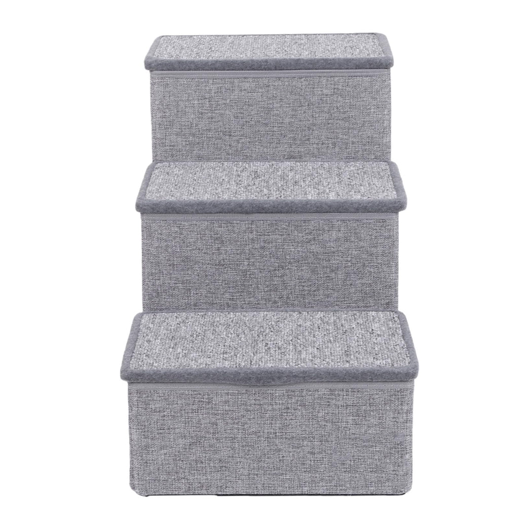 Foldable 3 Step Dog Stairs with Storage B35289