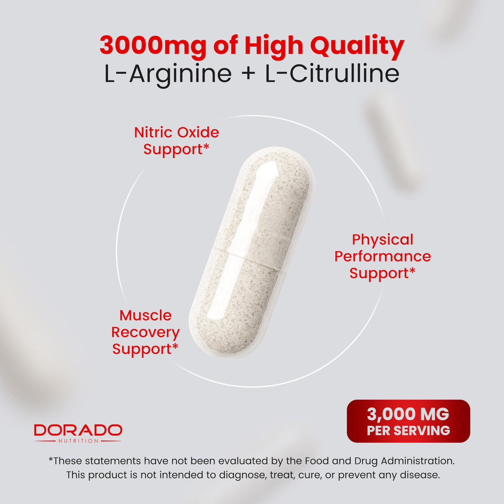 L Arginine L Citrulline 3000mg 240 Capsules E58787