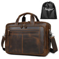 Leather 16" Laptop Briefcase with Luggage Strap C194178