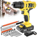 20V Cordless Drill Set with 3/8 Inch Keyless Chuck E459