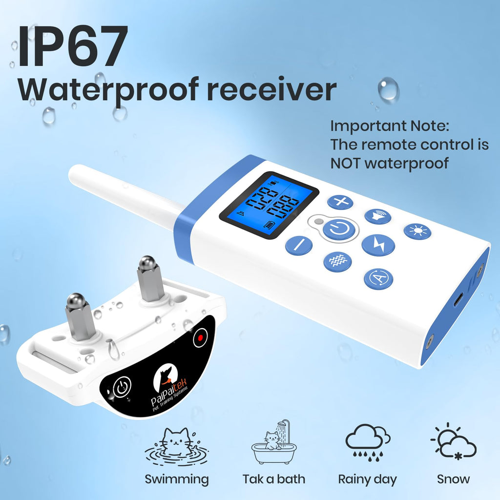 Lightweight Cat Training Collar with Remote, 4 Modes, IP67 Waterproof, Rechargeable W14084
