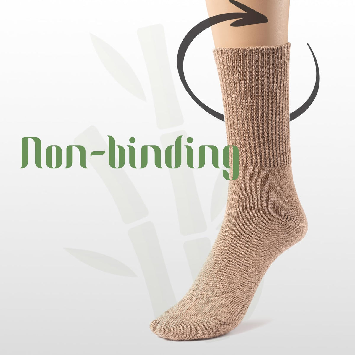 Diabetic Seamless Soft Crew Socks Bamboo Viscose P342595