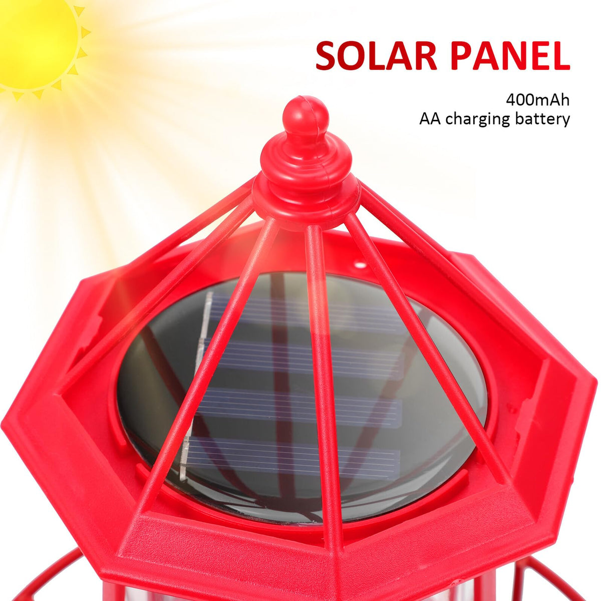 Solar Rotating Lighthouse Landscape Light K77313