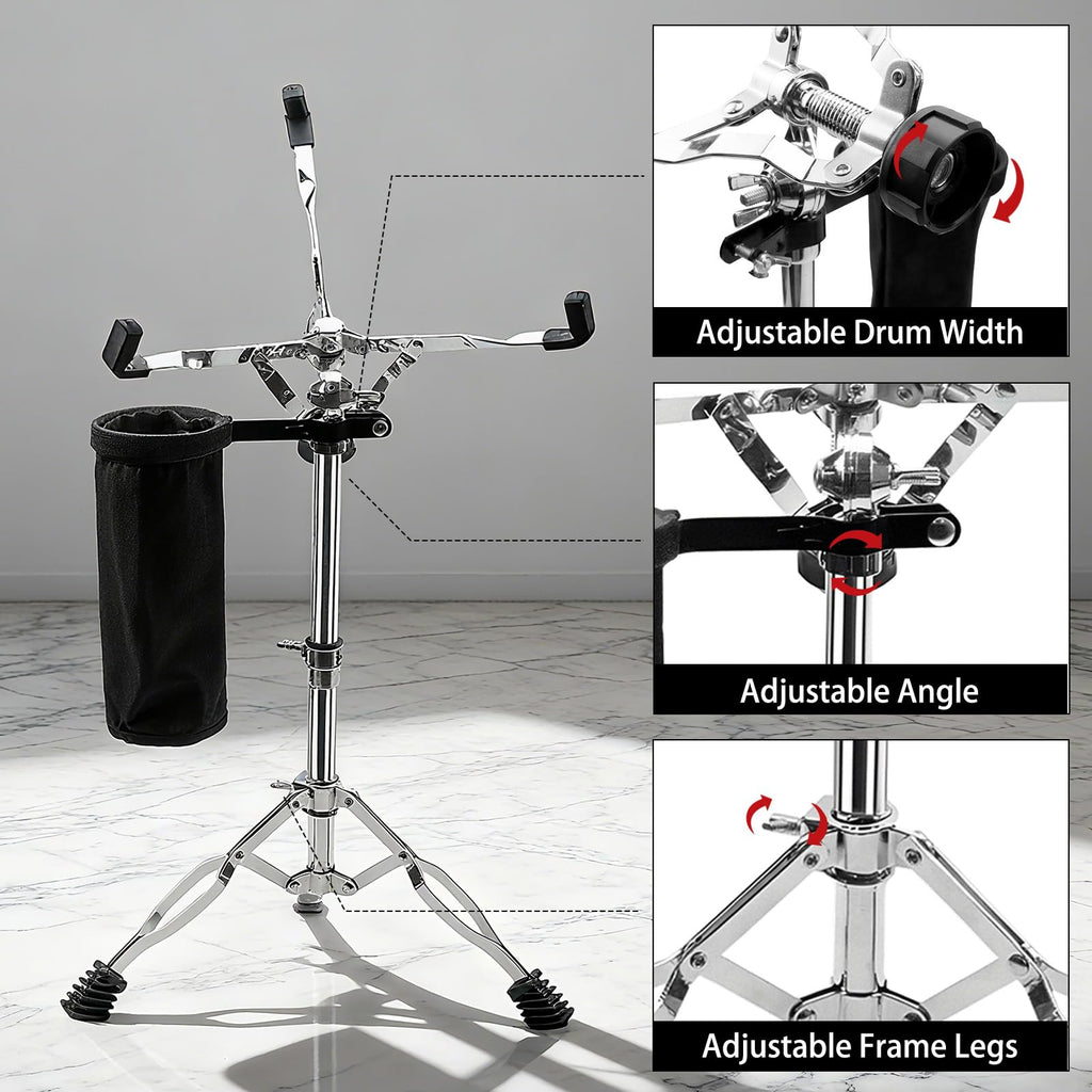 Adjustable Snare Drum Stand with Sticks Holder Q64641