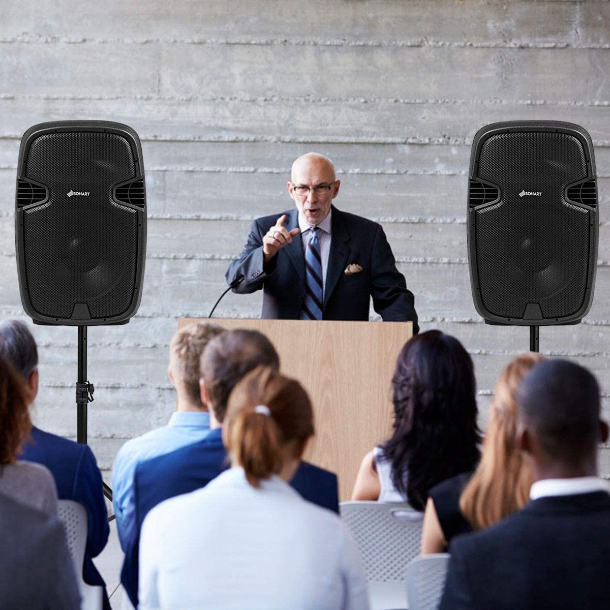 Portable 15" PA Speaker System Set K40302