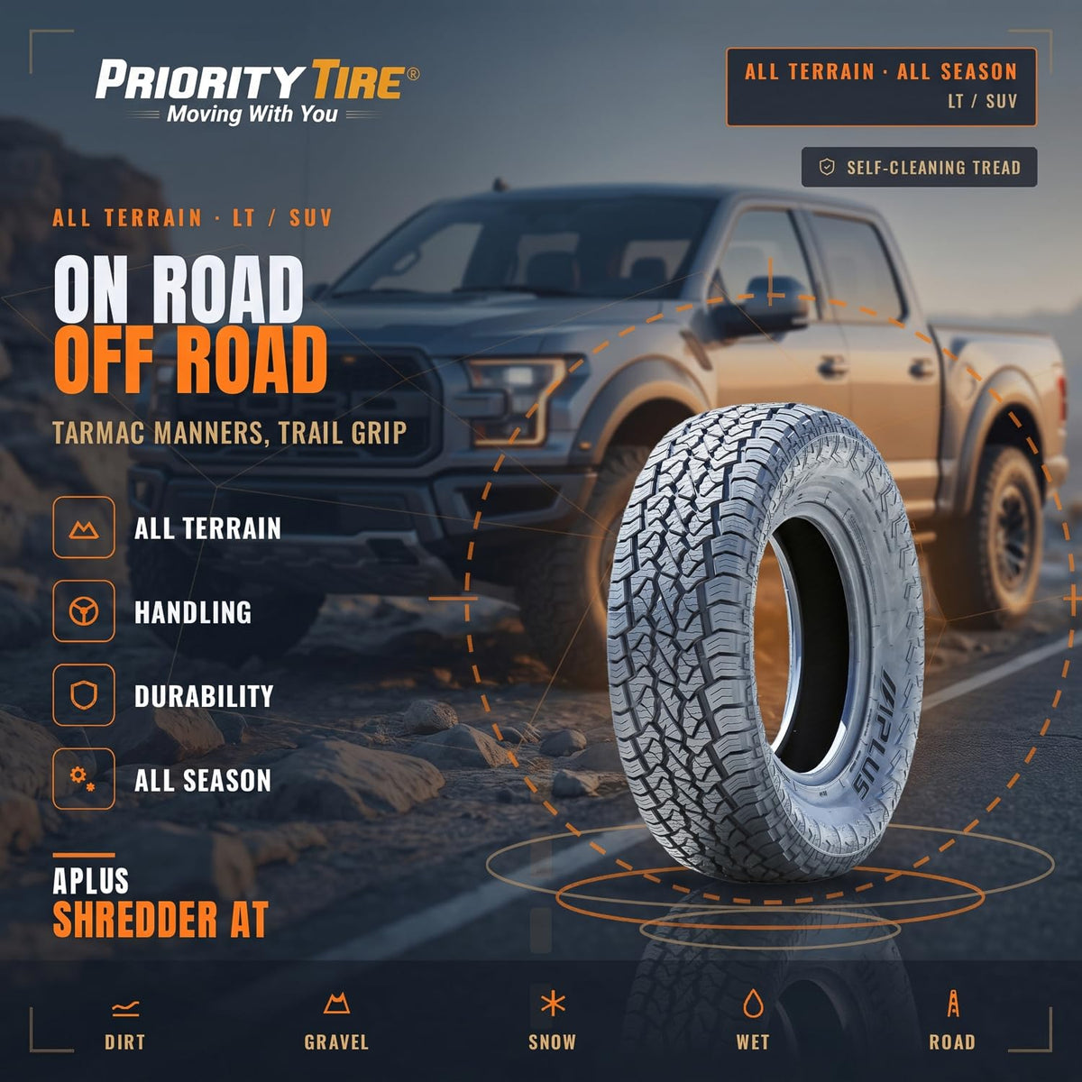 LT265/75R16 All Terrain Light Truck Tire Y31889