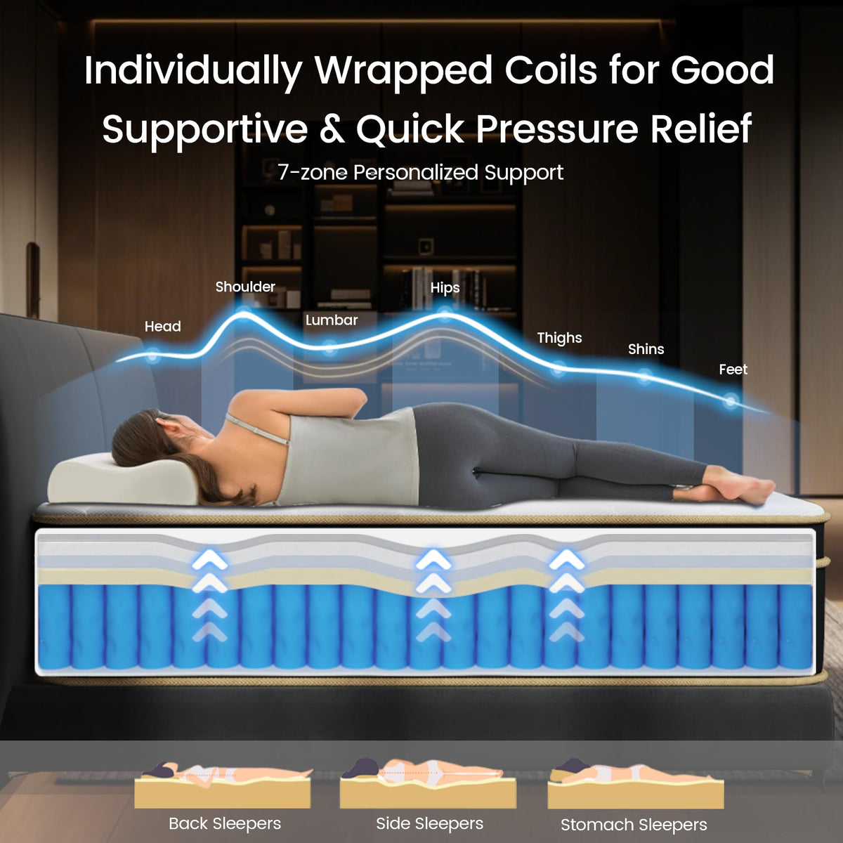 Full Size 8 Inch Gel Memory Foam Hybrid Mattress M832804
