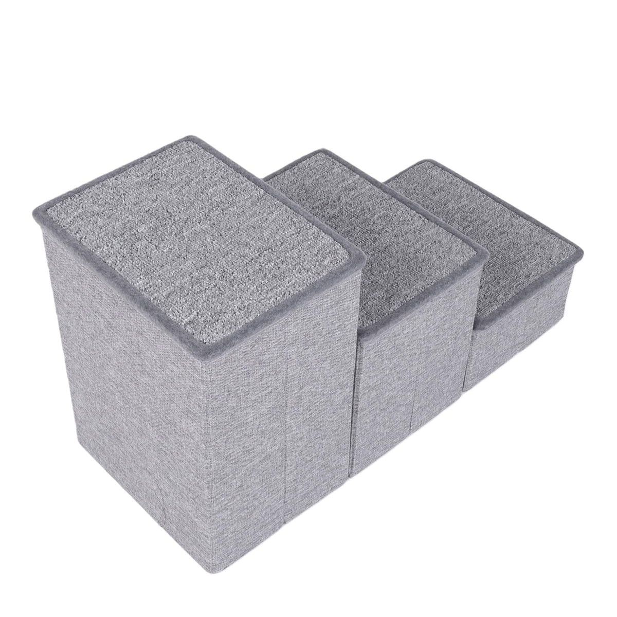 Foldable 3 Step Dog Stairs with Storage B35289
