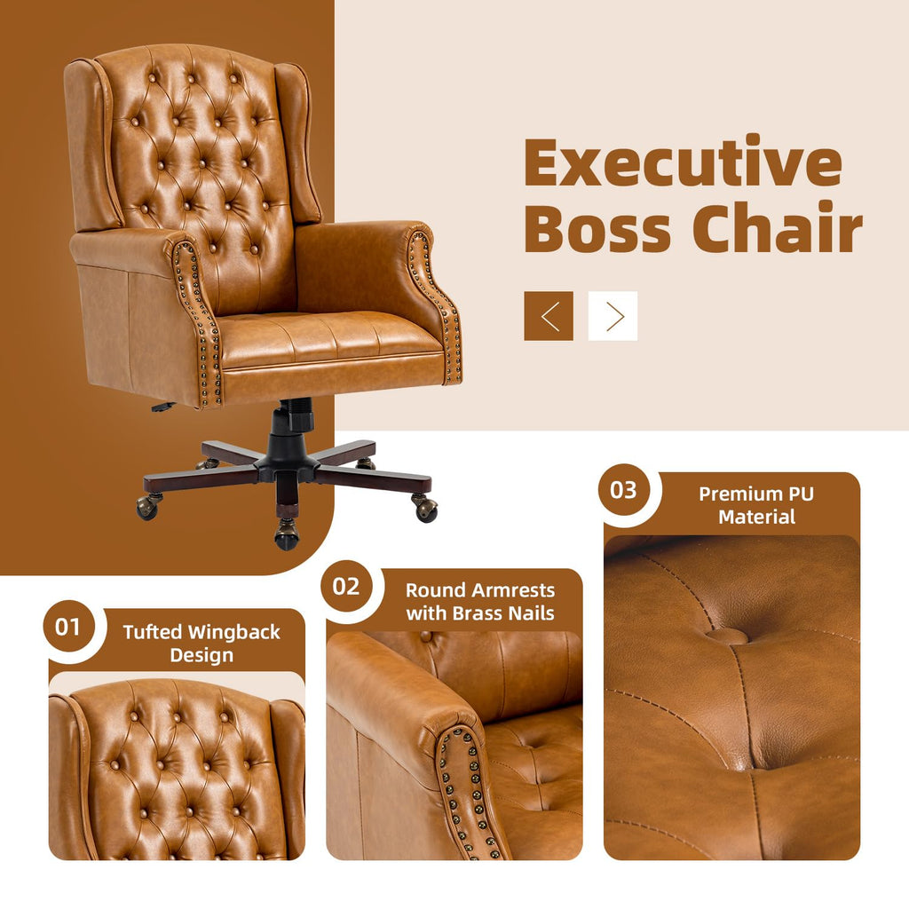 Brown Ergonomic Office Chair W7897