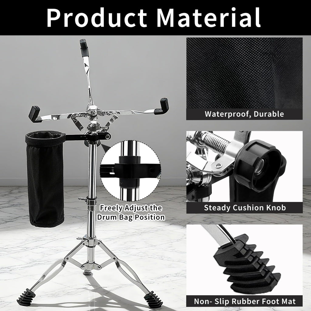 Adjustable Snare Drum Stand with Sticks Holder Q64641