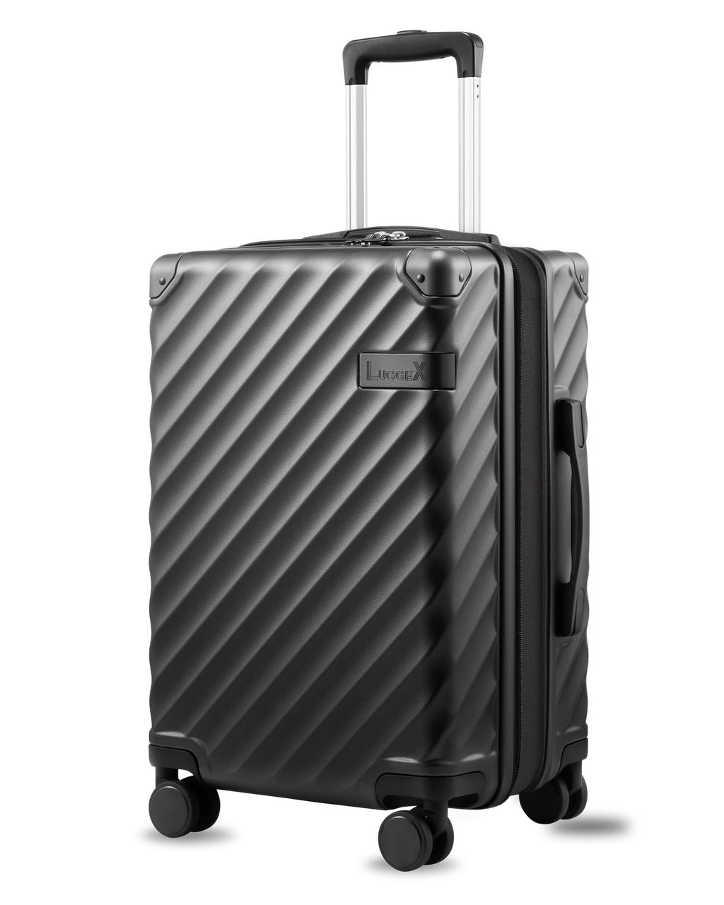 20 Inch Carry On Luggage 22x14x9 Charcoal Metallic N874