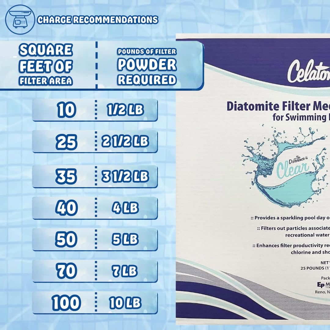 25LB Diatomaceous Earth Pool Filter Aid L438