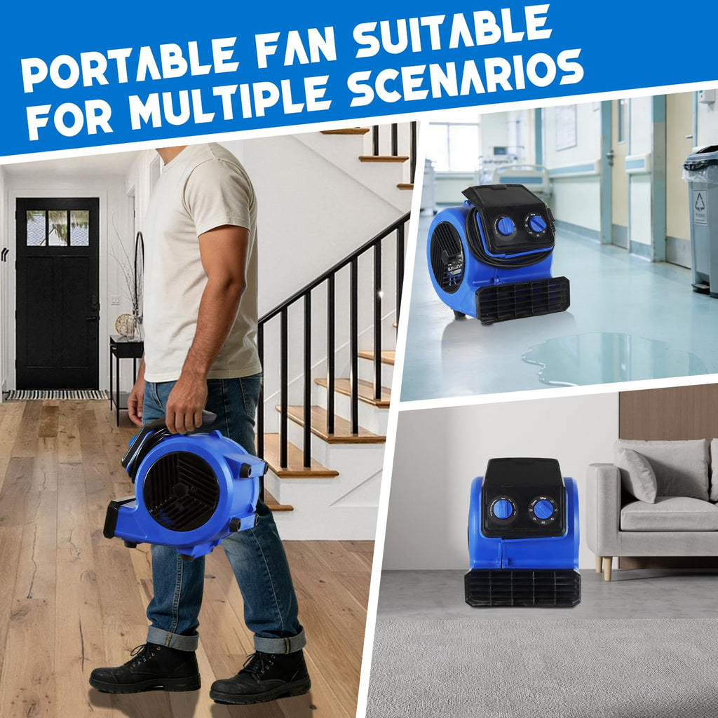 1/4HP 600CFM 3 Speeds Air Mover Fan X17487