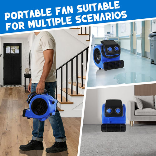 1/4HP 600CFM 3 Speeds Air Mover Fan X17487