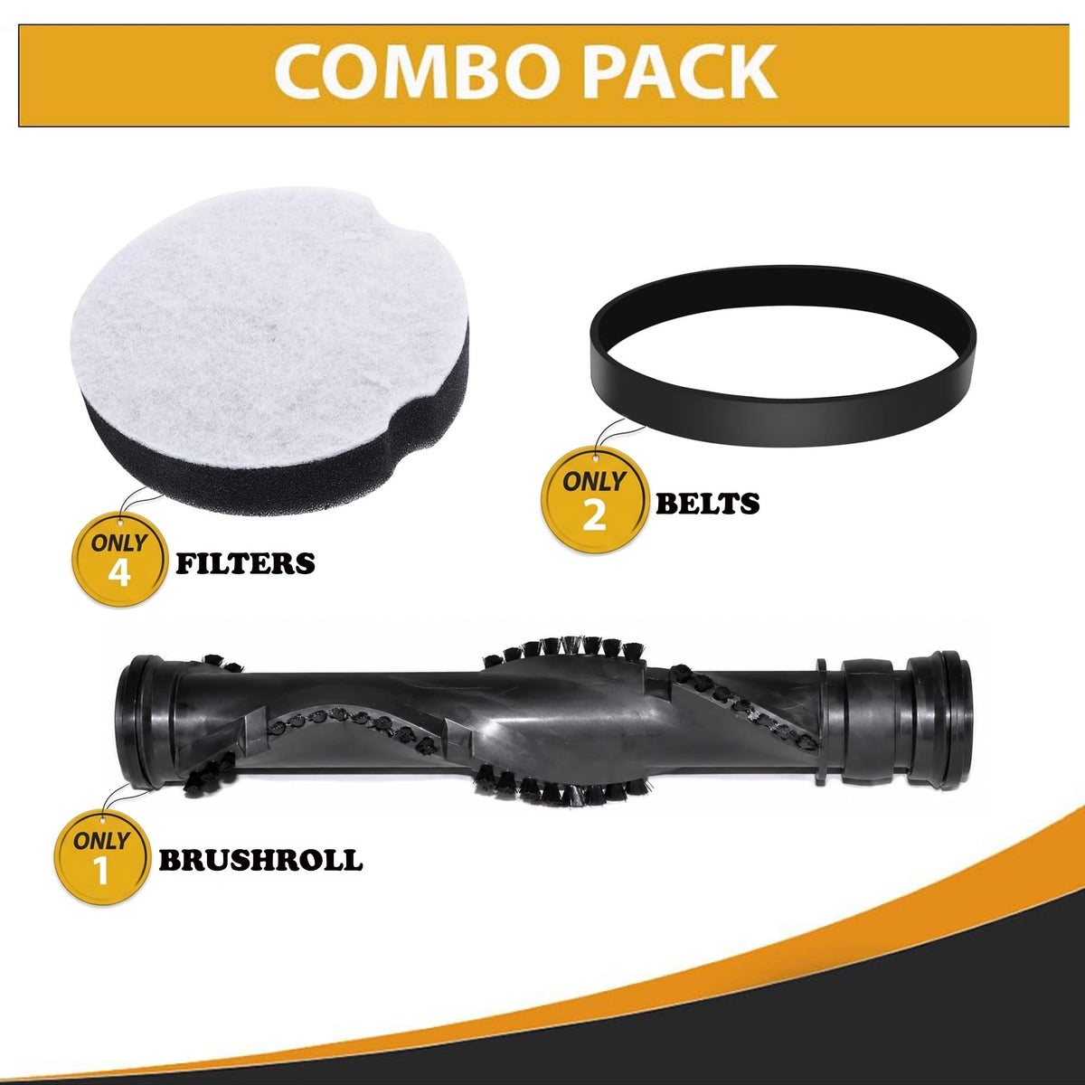 Filter, Belt and Brushroll Kit Replacement for Bissell Cleanview Compact Turbo Vacuum A532
