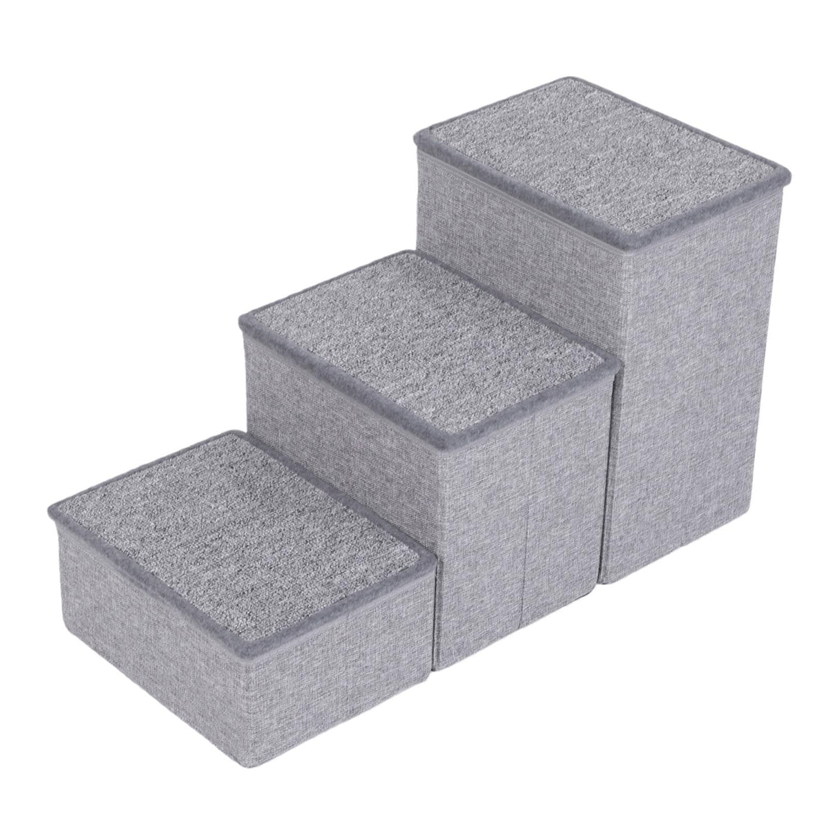 Foldable 3 Step Dog Stairs with Storage B35289