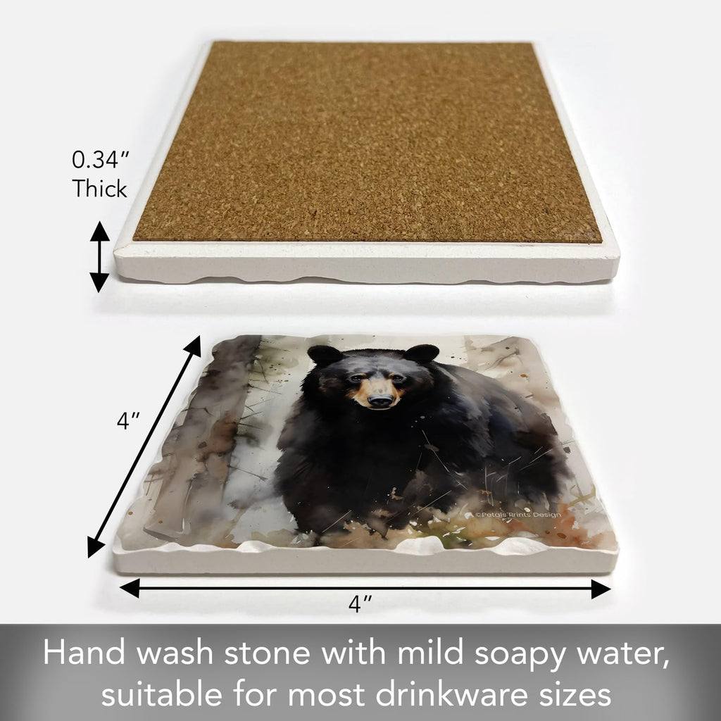 Absorbent Stone Coasters, Set of 4 J241
