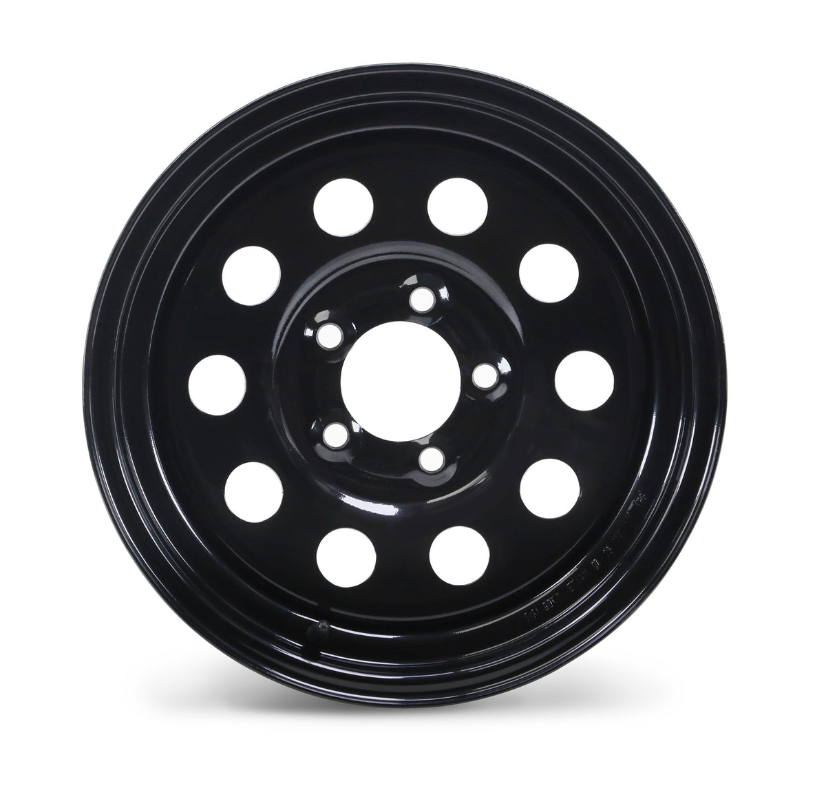 15 x 5 Trailer Wheel 5 Lug on 5" Bolt Pattern Black D18365