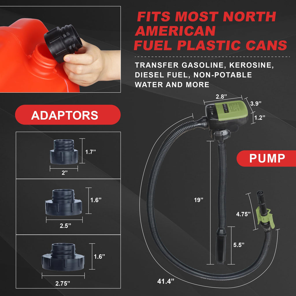 Battery Powered 2.4 GPM Fuel Transfer Pump with Auto Shut Off Y267626