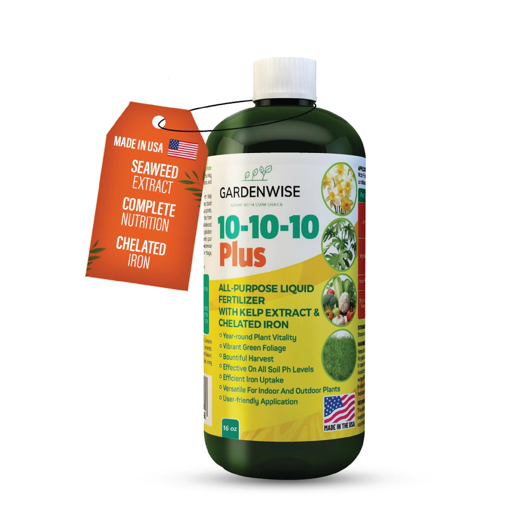 10-10-10 All Purpose Liquid Fertilizer with Seaweed Kelp & Iron 16 oz F4764