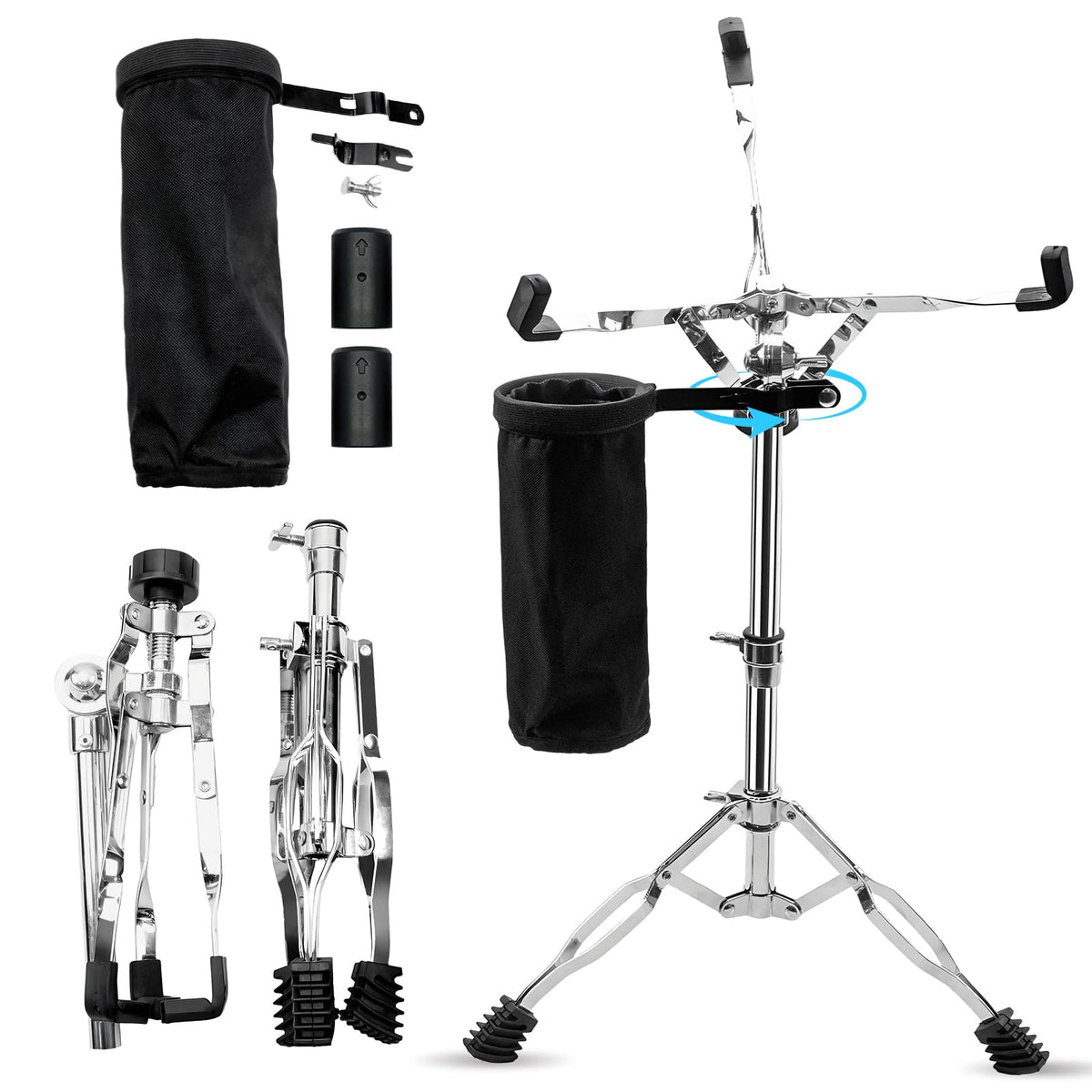 Adjustable Snare Drum Stand with Sticks Holder Q64641