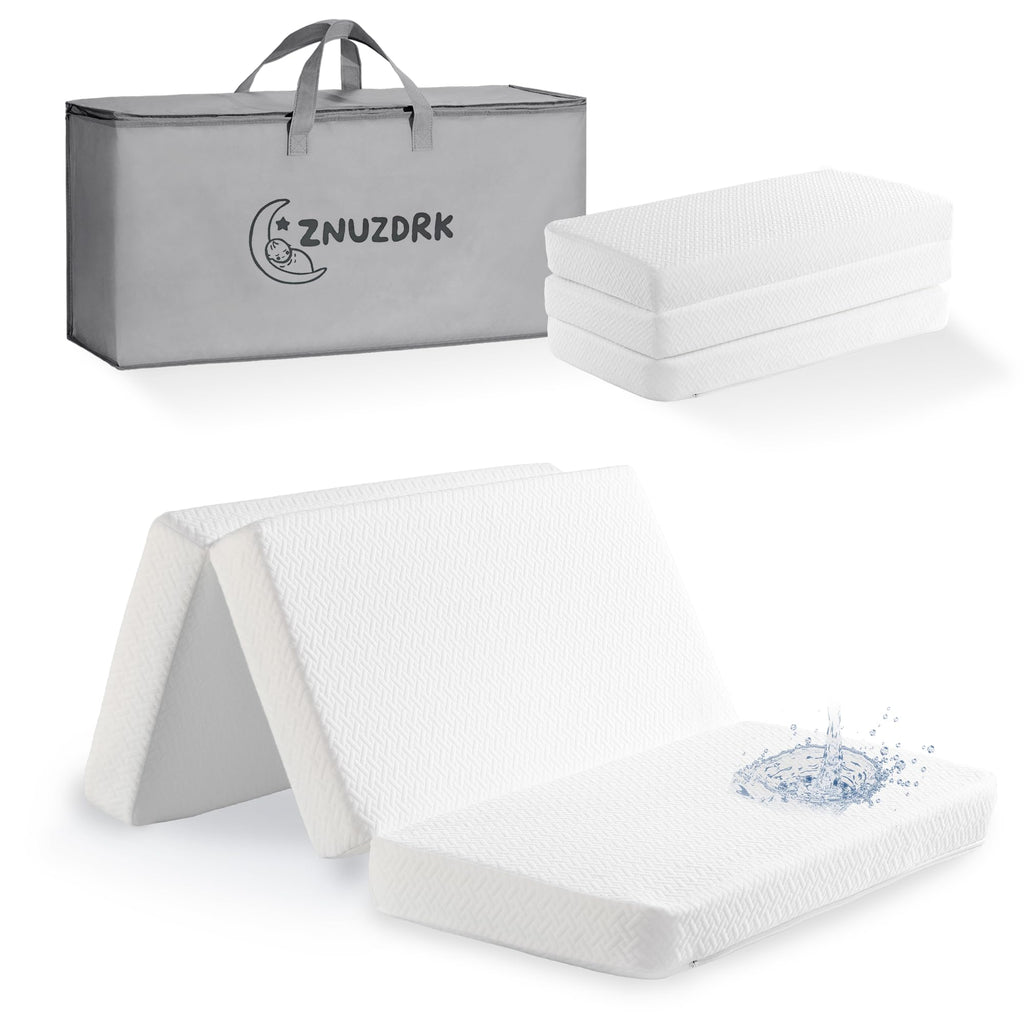 Tri-fold Portable Pack and Play Mattress with Waterproof Washable Cover Z5170
