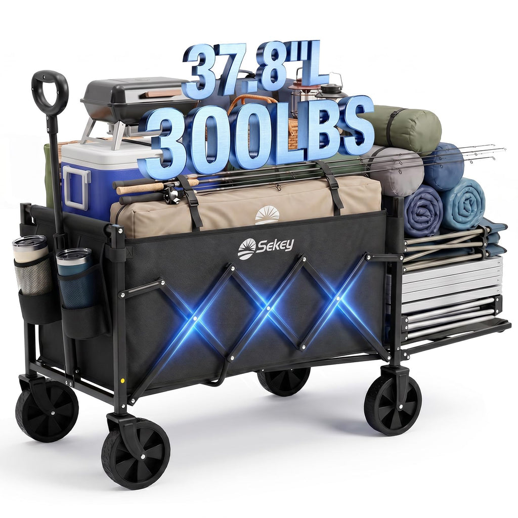 Collapsible Wagon with Tailgate, 300 lb Capacity Q896