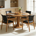 Black PU Leather Dining Chairs Set of 4 E4414