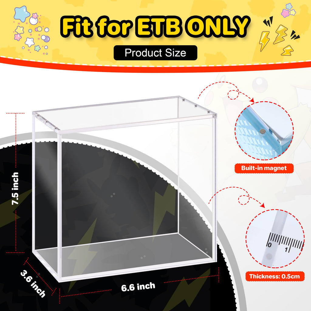 2 PCS 5mm Clear Acrylic Display Case P45226