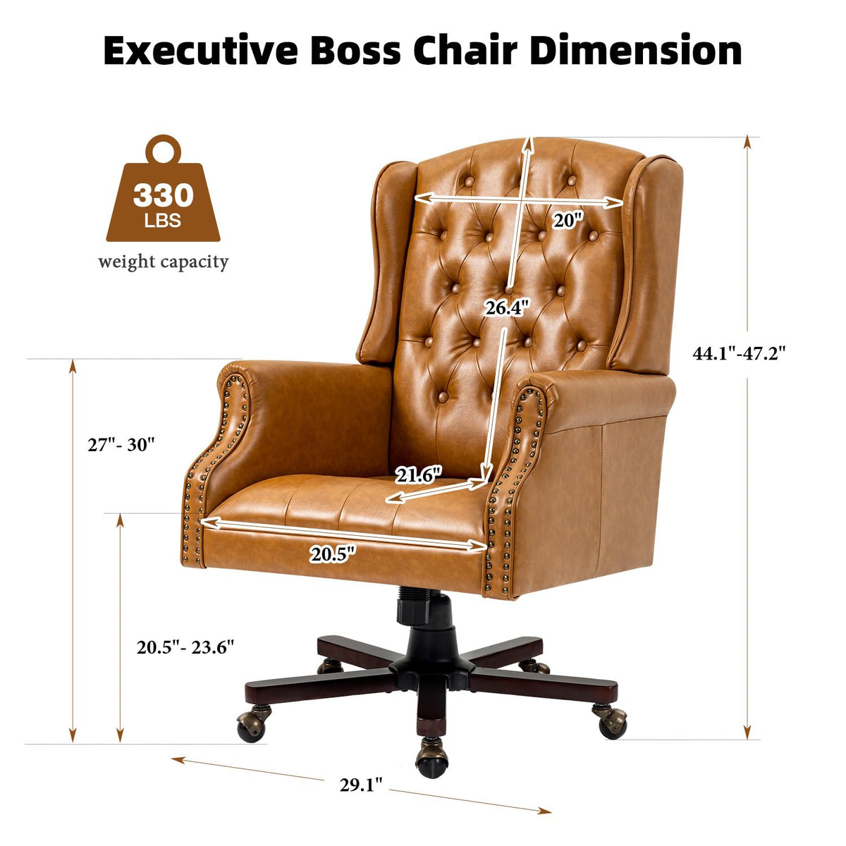 Brown Ergonomic Office Chair W7897
