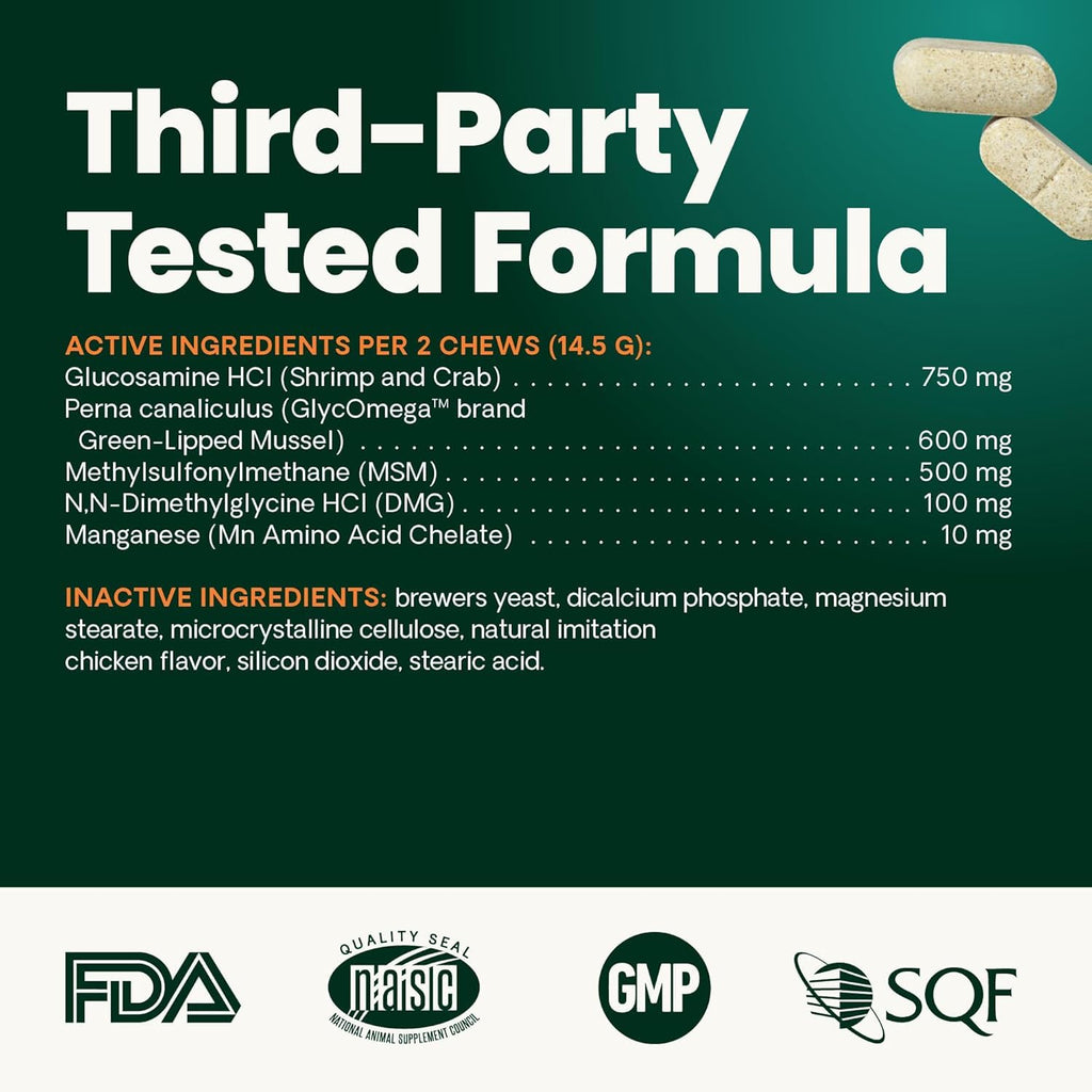 Chicken Hip & Joint Tablets for Dogs, 120 Count Q59165