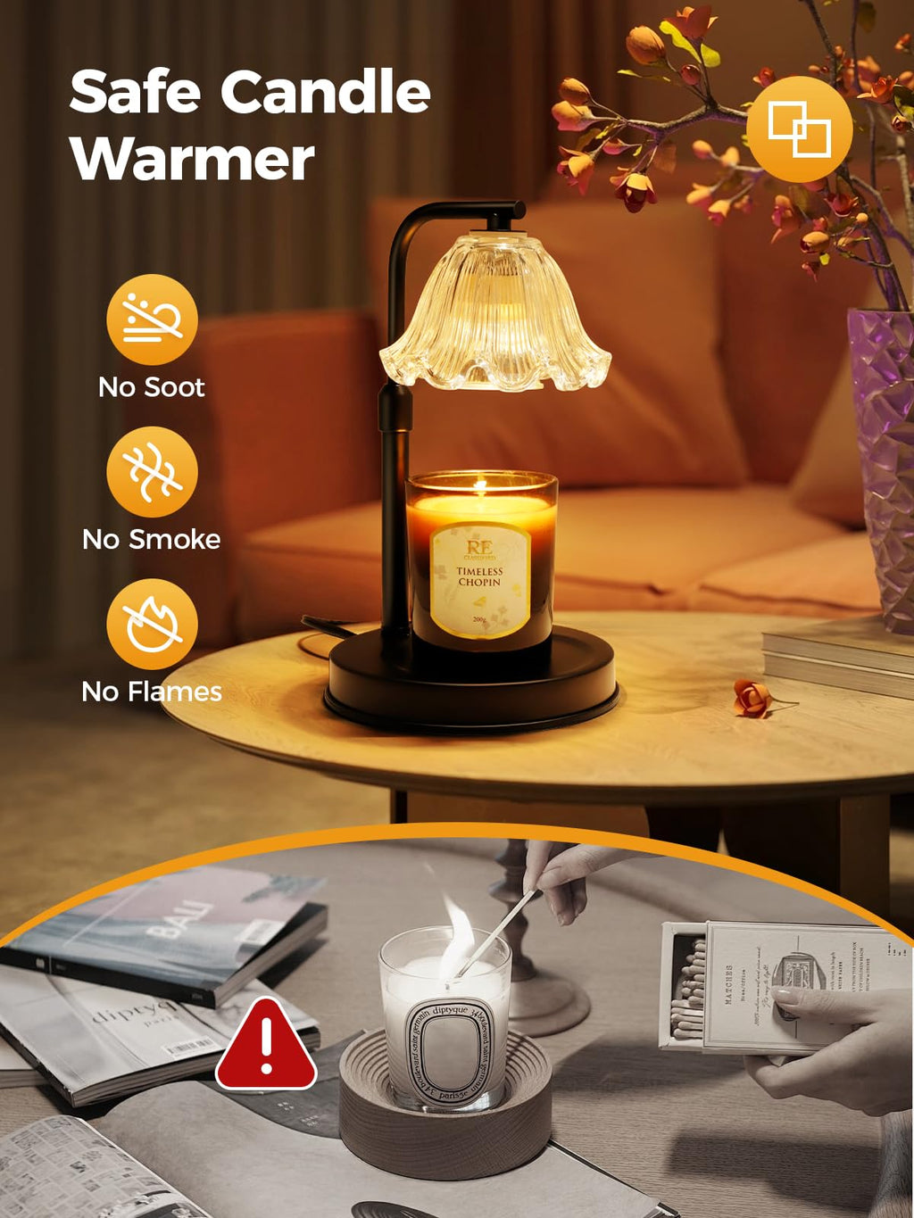 Candle Warmer Lamp with Timer K4644