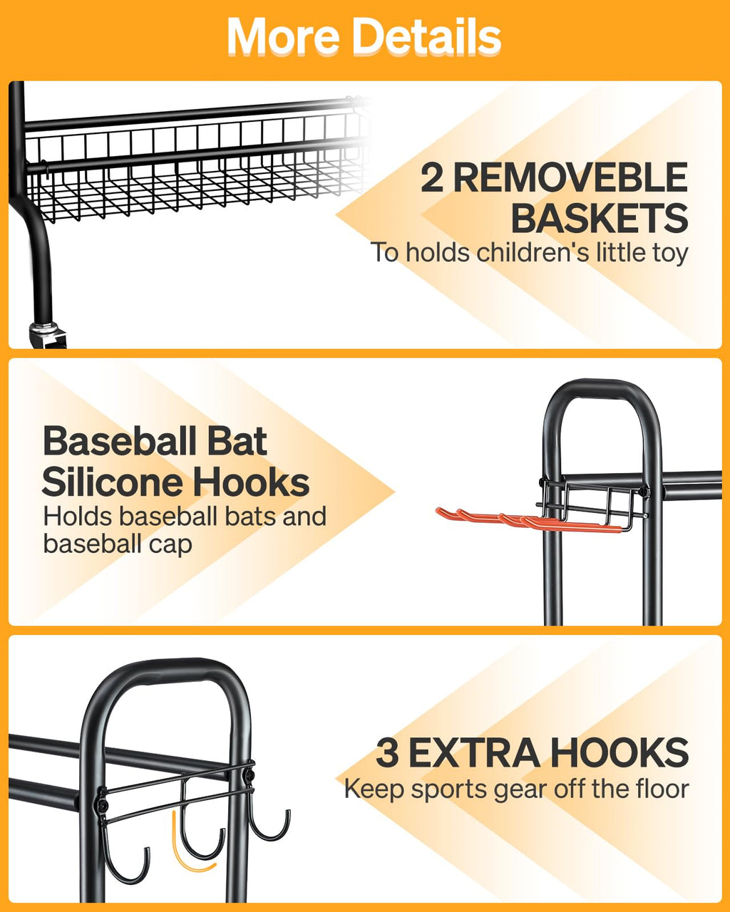 4 Tier Basketball Rack with Wheels M85037