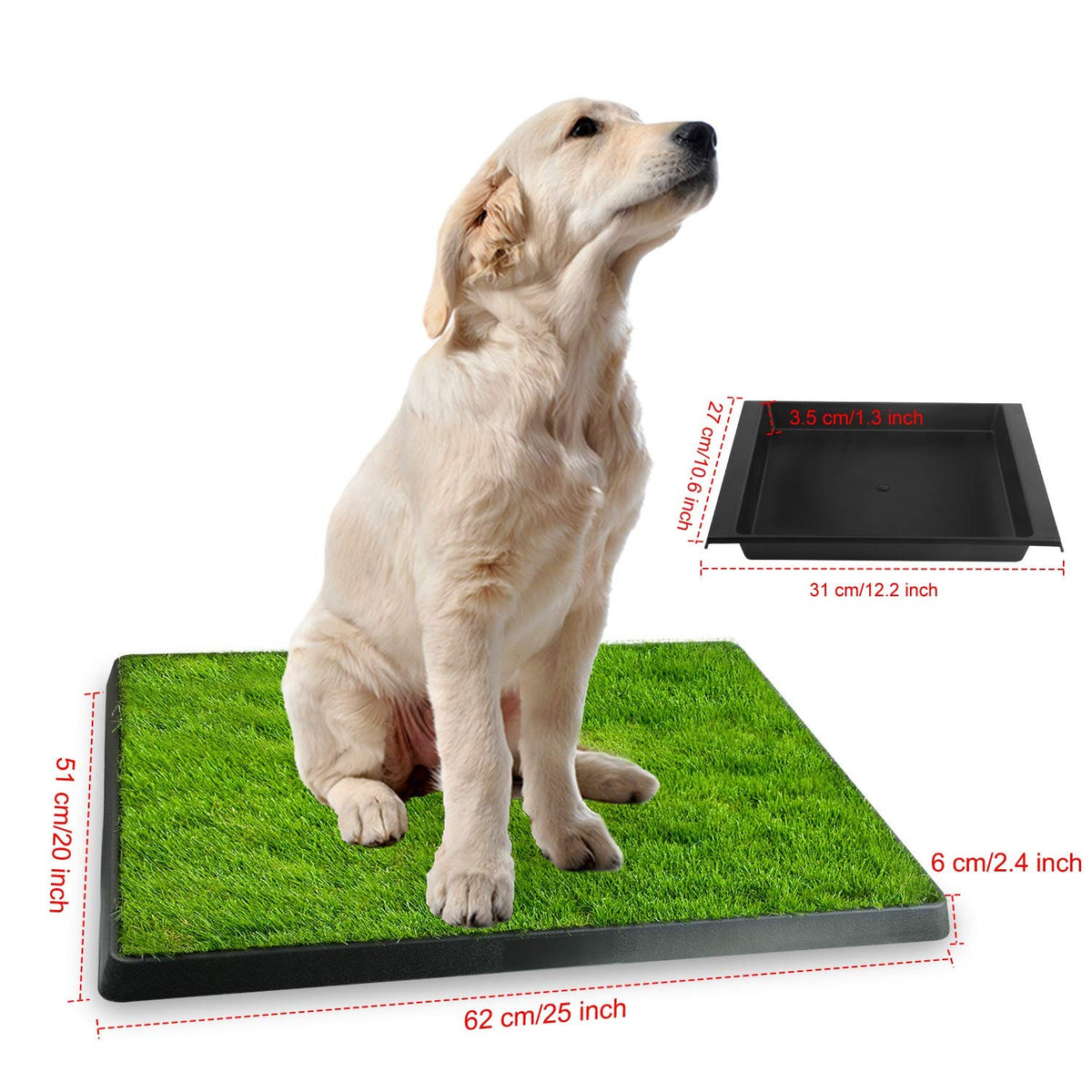 Indoor Dog Potty Grass Pad with Tray G5646