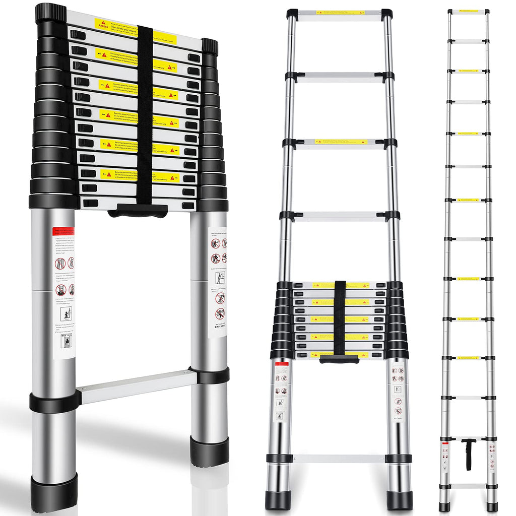16.5FT Aluminum Telescoping Ladder 330 lbs O490136