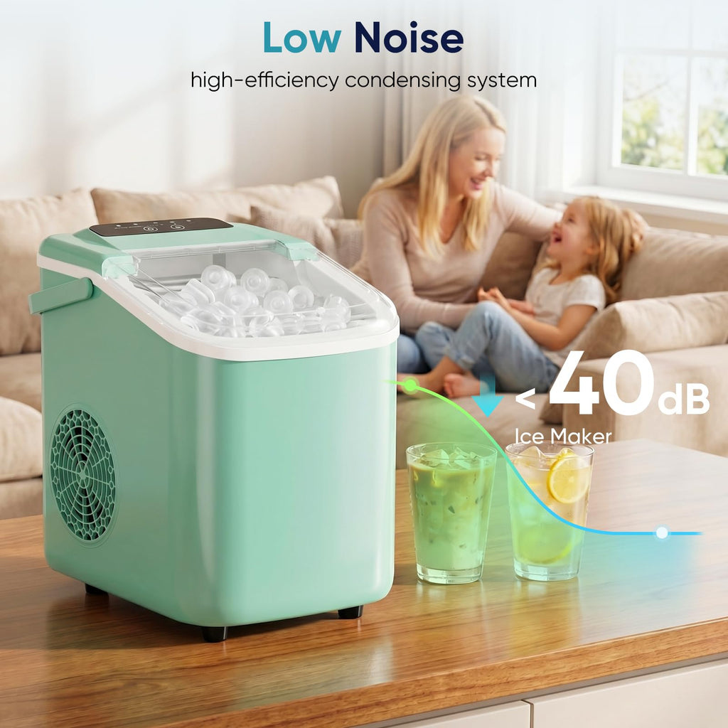 Countertop Ice Maker with Basket and Scoop, 26lbs Daily O710450