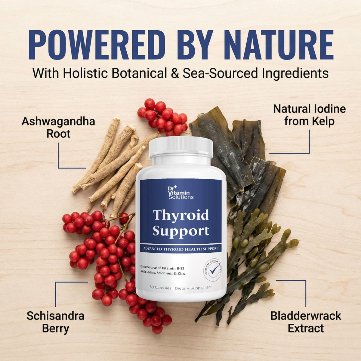 Iodine Thyroid Support Supplement 60 Capsules U8264
