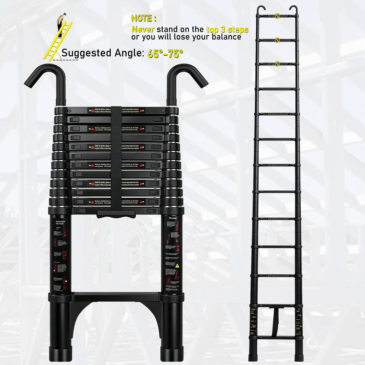 Telescoping Ladder 20FT with Stabilizer O502993