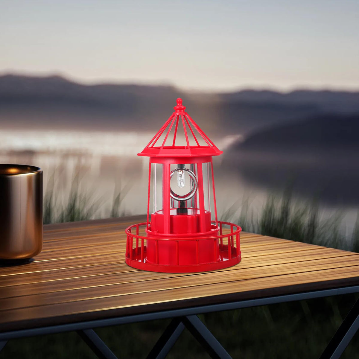Solar Rotating Lighthouse Landscape Light K77313