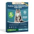 Cat Flea and Tick Treatment, 6 Doses V7557