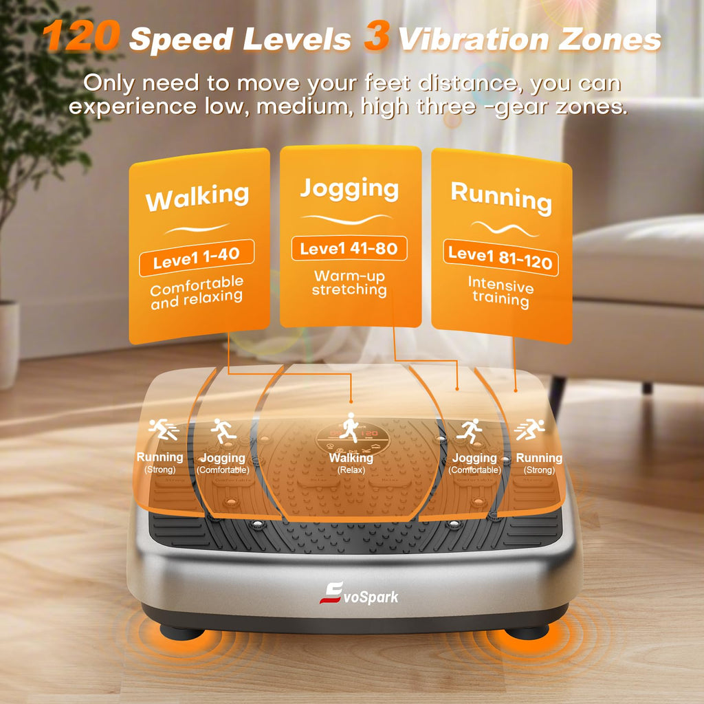 Vibration Plate Exercise Machine with Resistance Bands E919