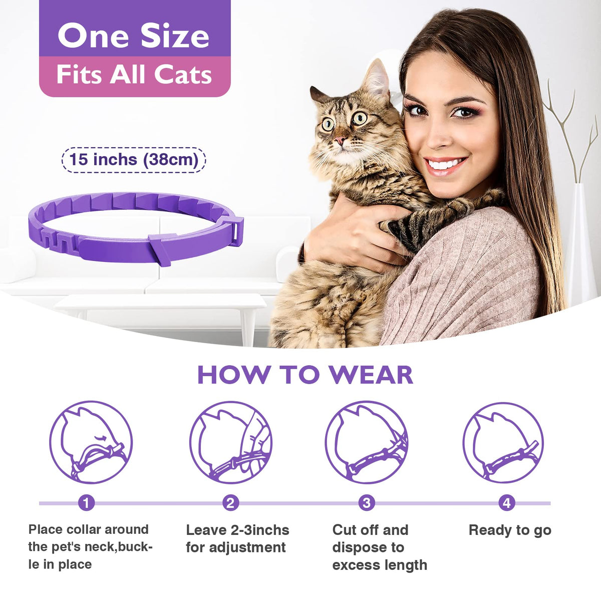 3 Pack Adjustable Calming Collars R9059