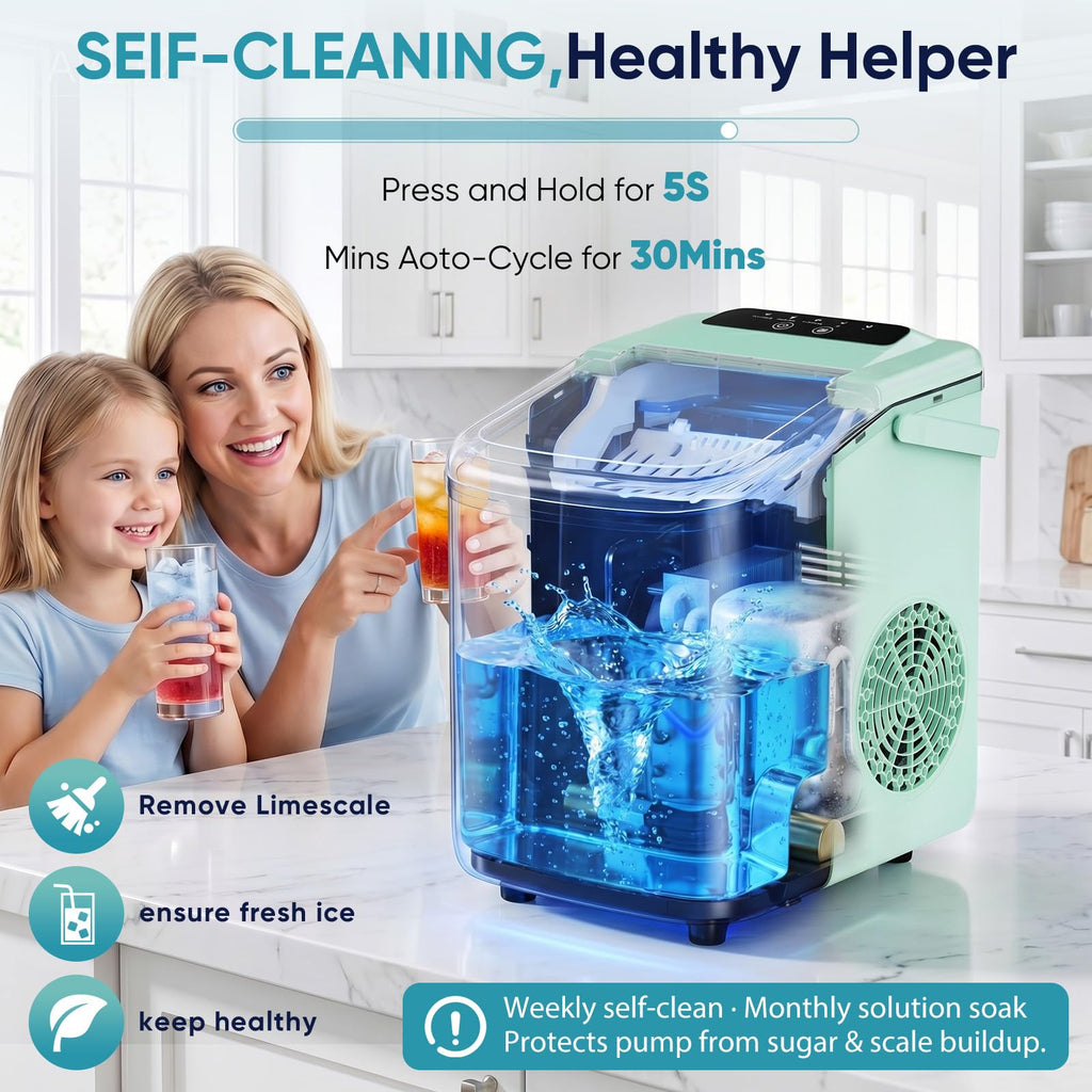 Countertop Ice Maker with Basket and Scoop, 26lbs Daily O710450
