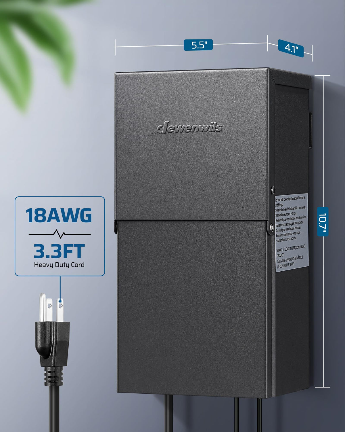 200W Low Voltage Landscape Lighting Transformer F17190