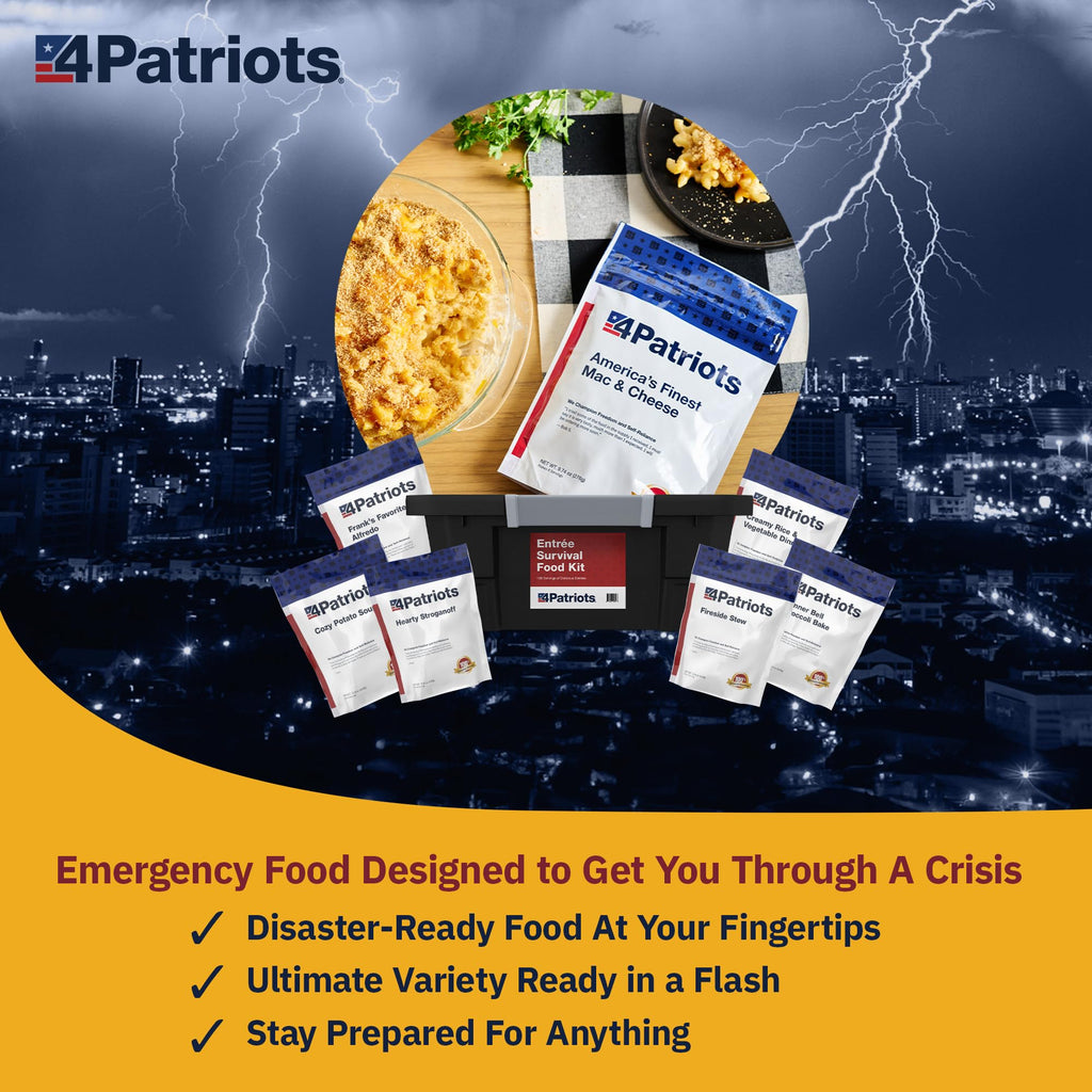Emergency Entree Food Kit 128 Servings Freeze-Dried 25 Year Shelf Life Z1045