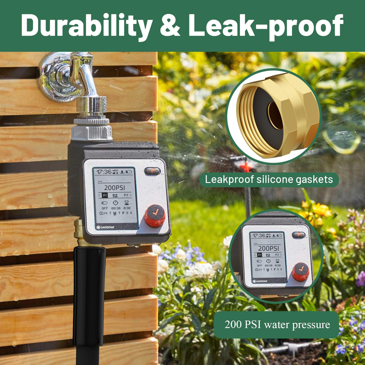 100 ft 5/8 in Heavy Duty Flexible Rubber Hybrid Garden Hose J640