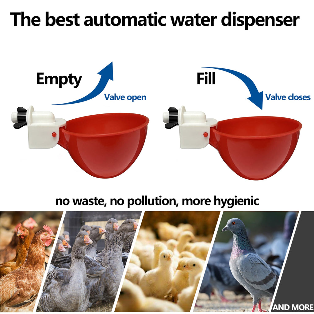 16 Pack Poultry Waterer Cups with Mounting Hole Opener N6265