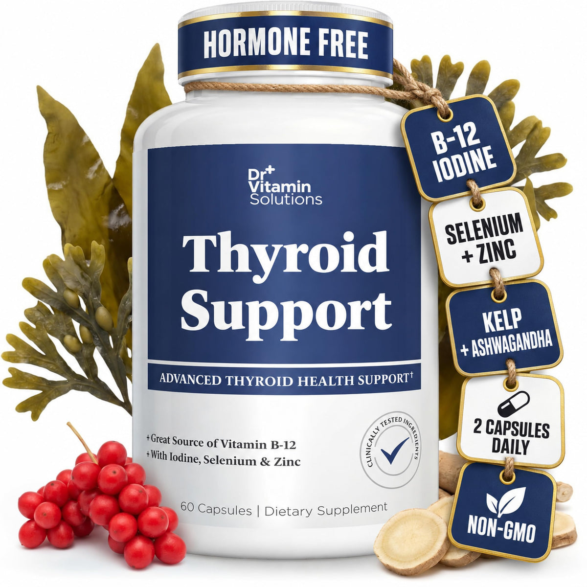 Iodine Thyroid Support Supplement 60 Capsules U8264