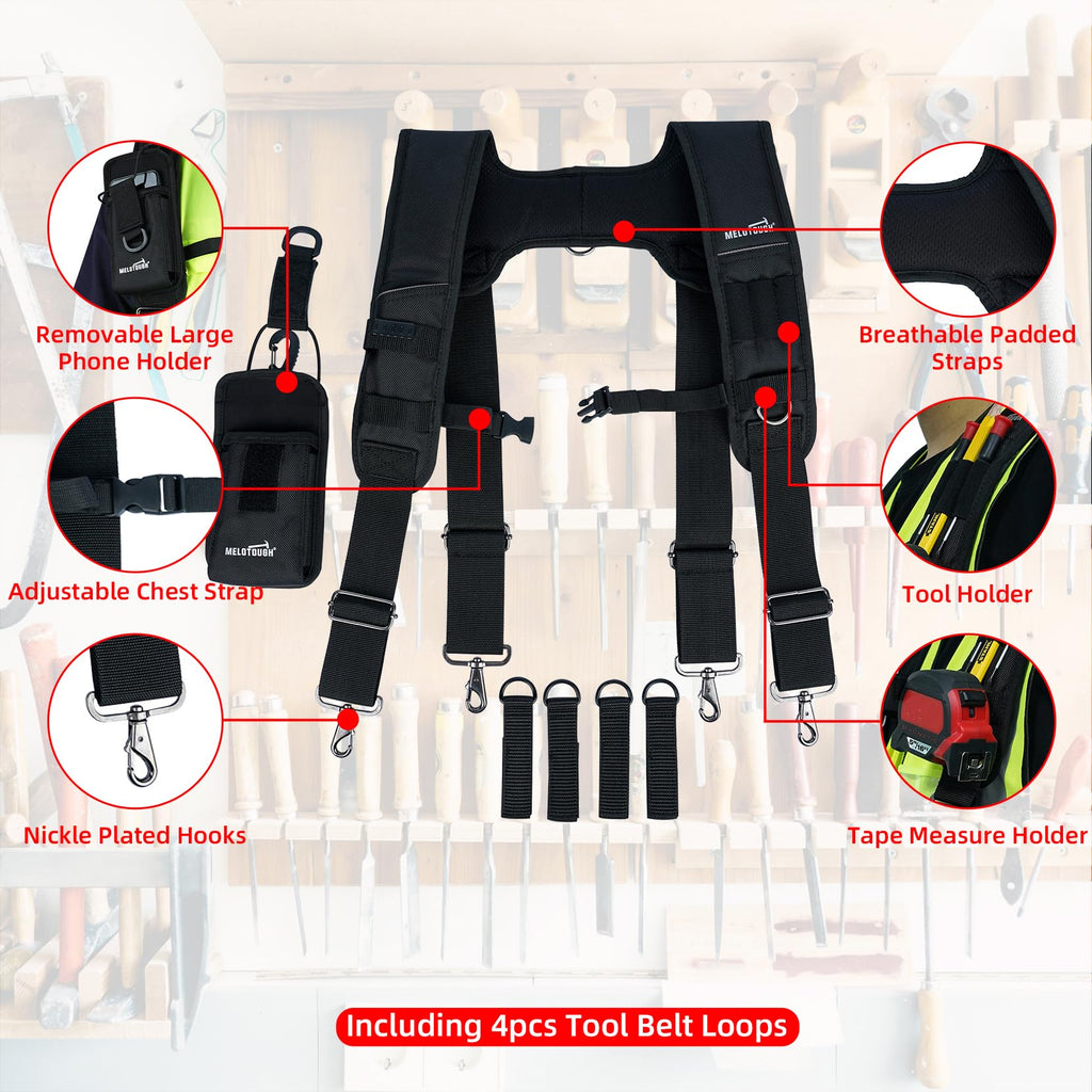 Tool Belt Suspenders Padded Work Suspension Rig V854